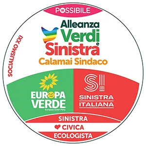 simbolo alleanza verdi-sinistra per Calamai Sindaco 2024